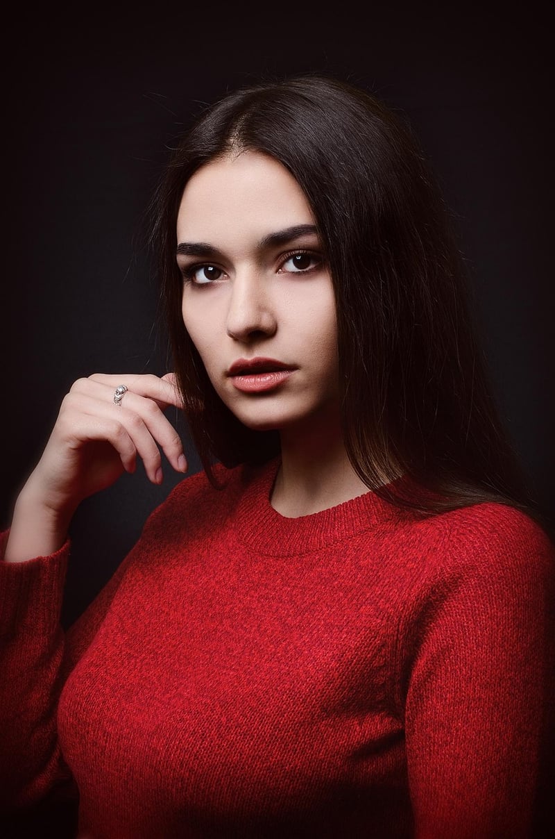 Woman practicing deep breathing
